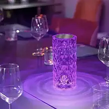 Настільна лампа нічник Crystal Table Lamp, проєкційний світильник-торшер сенсорний, фото 2