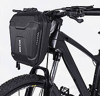 Сумка на руль велосипеда Wildman съемная, объем 2,5 литра. Крепится на руль кронштейном. Легко снимается.