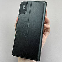 Чохол-книга для Xiaomi Redmi 9А чохол книжка з хлястиком на телефон сяомі редмі 9а чорна b6r, фото 3