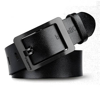 Ремінь чоловічий 125 см Bolo Bekele №1 / Ремінь під джинси, брюки Чорний