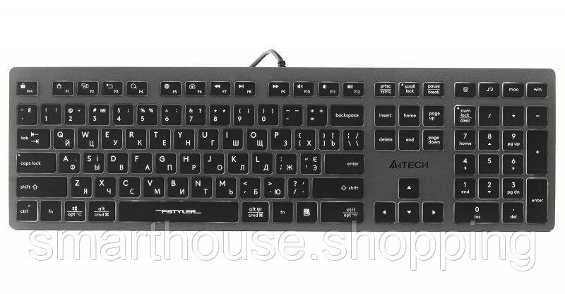 Клавіатура A4Tech Fstyler FX60H Grey White Backlit, фото 1