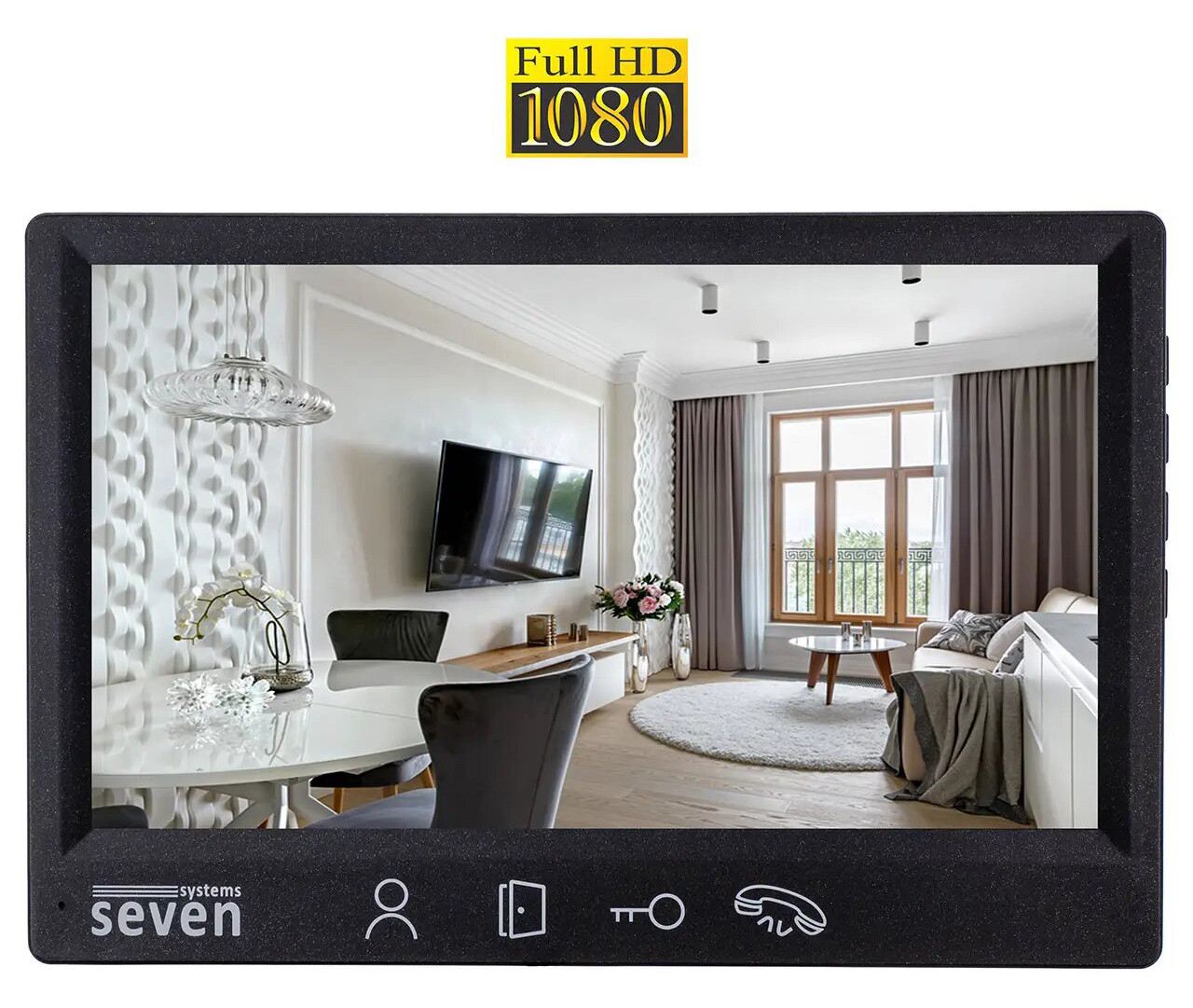 Відеодомофон 7 дюймів SEVEN DP-7571 FHD black, фото 1