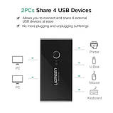 Комутатор Ugreen 2 In 4 Out USB 3.0 Switch Box 1.5 м Black, фото 2