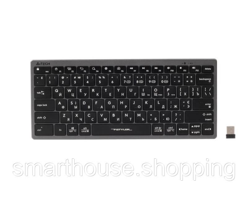 Клавіатура бездротова A4Tech Fstyler FBX51C Grey, фото 1