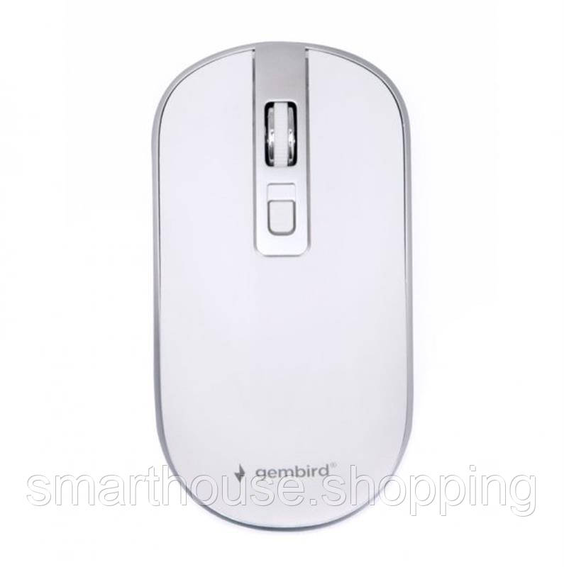 Миша бездротова Gembird MUSW-4B-06-WS White/Silver, фото 1