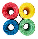 Шпагат поліпропіленовий підв'язувальний кольоровий 100 г (Теплична нитка), фото 3