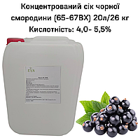 Концентрированный сок черной смородины (65-67ВХ) канистра 20л/26 кг