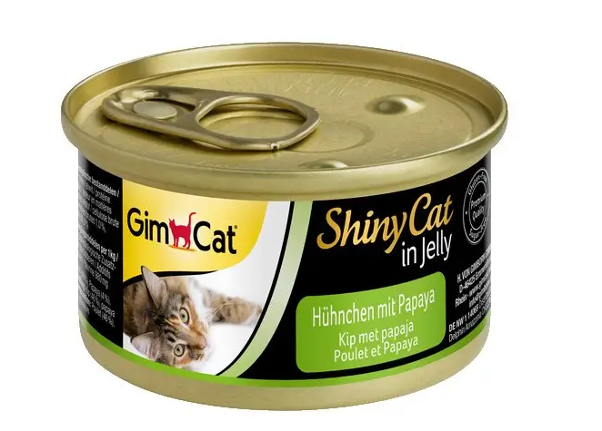 GimCat Shiny Cat консерви для кішок 70г (курка і папайа)