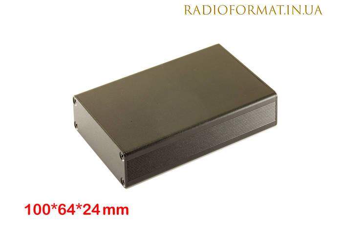 Купить Корпус для электроники алюминиевый 100*64*24 мм., ЧЕРНЫЙ, цена ...