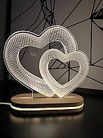 Светильник ночник Сердце для влюбленных с USB разъемом 14/13 см