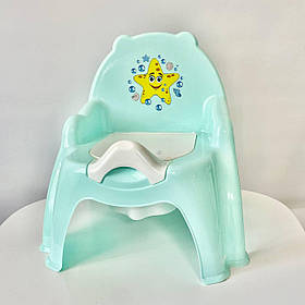 Горщик - стільчик зі знімною кришкою для дітей Інтелком бірюзовий