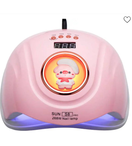 Лампа для нарощування нігтів SUN S8 Pro рожева 268 вт