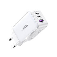 Зарядний пристрій Ugreen USB-A+2USB-C 65 W GaN Tech Fast White (CD224/15334)