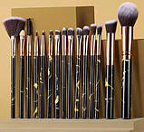 Набір пензлів для макіяжу Barva black 15 шт, фото 3