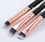 Набір пензлів для макіяжу Barva black 15 шт, фото 4