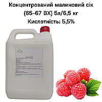 Концентрированный малиновый сок (65-67 ВХ) канистра 5л/6,5 кг