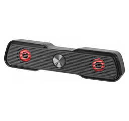 Мультимедійна акустична система саундбар Defender Z1 6Вт USB з підсвічуванням (Чорний)