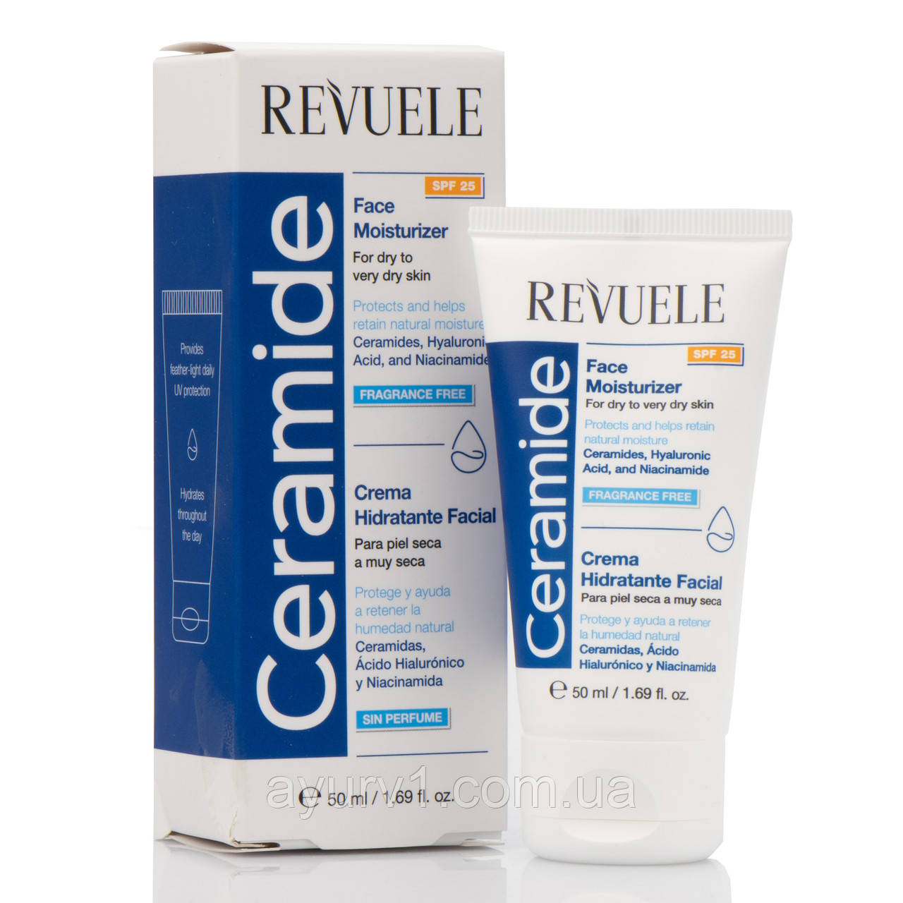 Зволожуючий крем для обличчя, Face Moisturizer SPF 25, Revuele, 50 ml