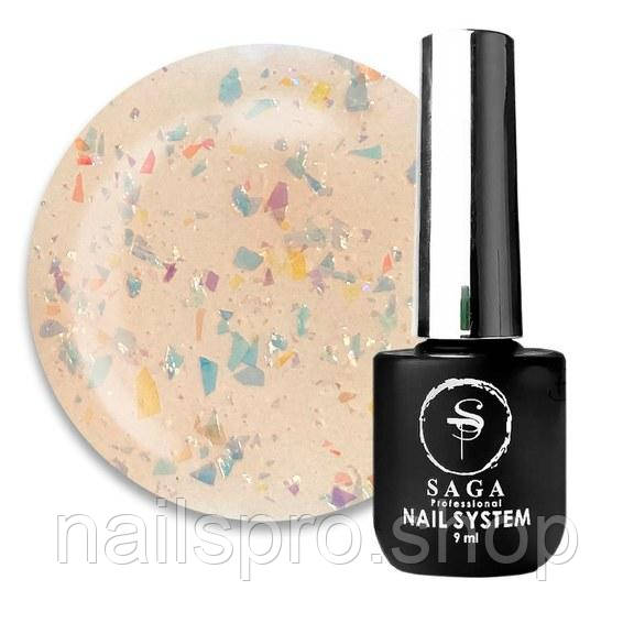 SAGA professional AGATE BASE 2 (бежевий з ефектом битого скла), 9 мл
