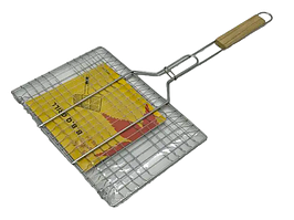 Решітка для гриля барбекю і мангала з нержавійки Сітка для м'яса і багаття 34*22 cm L 60 cm