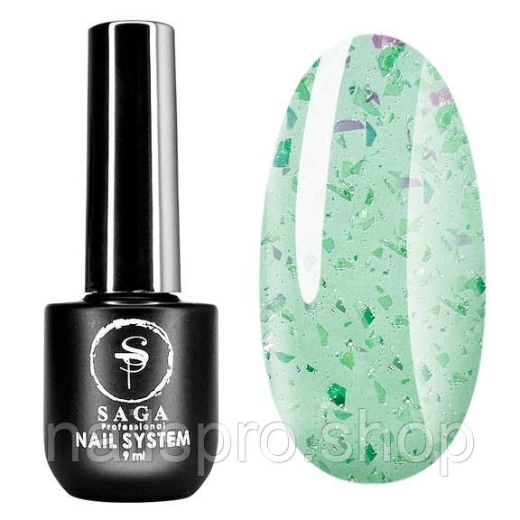 SAGA professional AGATE BASE 5 (бірюзовий з ефектом битого скла), 9 мл