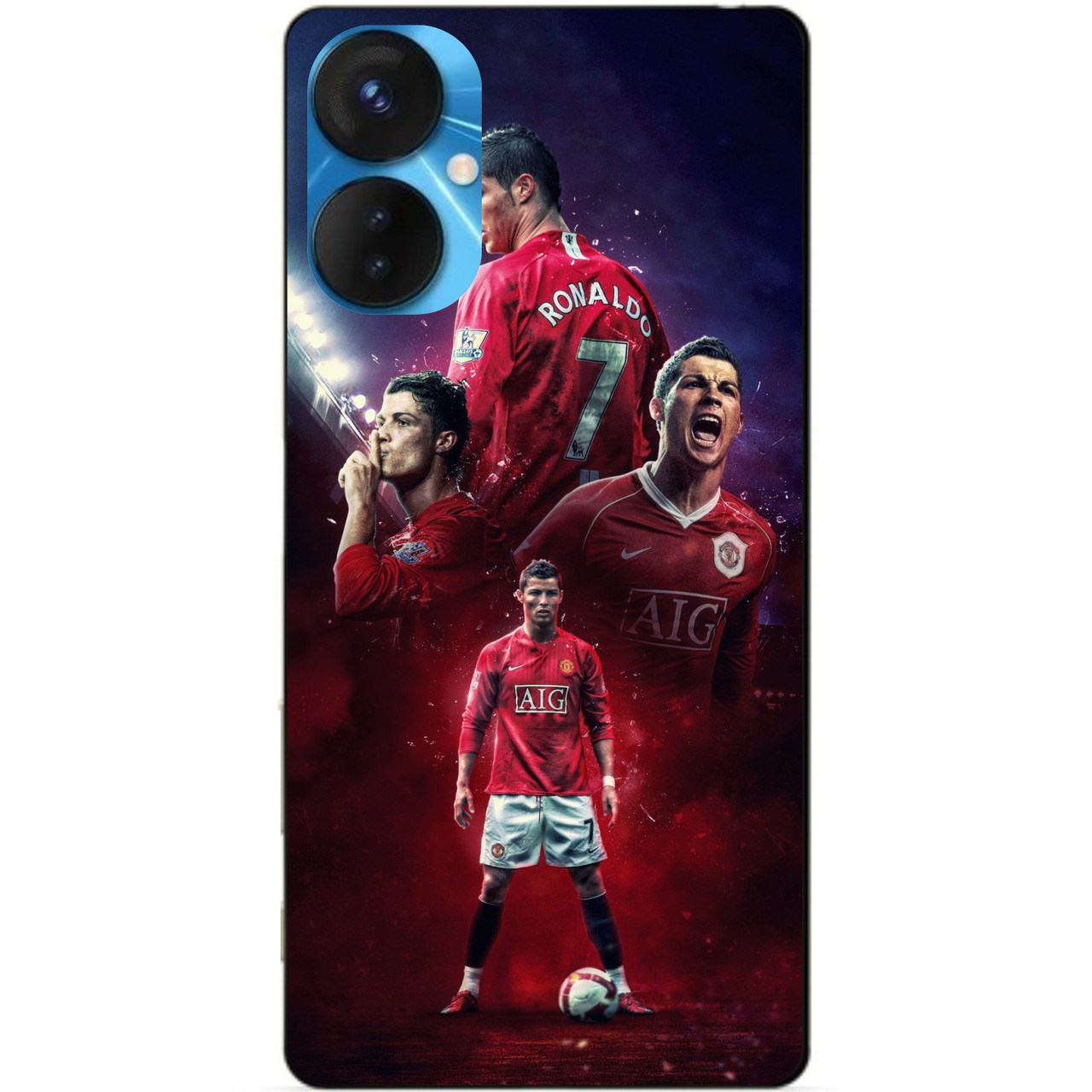 Силіконовий бампер чохол для Tecno Spark 9 Pro з малюнком Ronaldo MU Роналдо