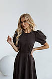 Сукня довга з об'ємними рукавами чорного кольору, фото 5
