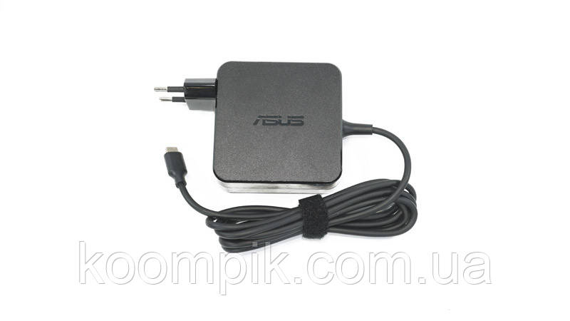 Оригінальний блок живлення для ноутбука ASUS 65W Type-C, USB-C — квадратний, адаптер + перехідник