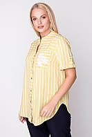Рубашка с короткими рукавами желтая Майя 50р