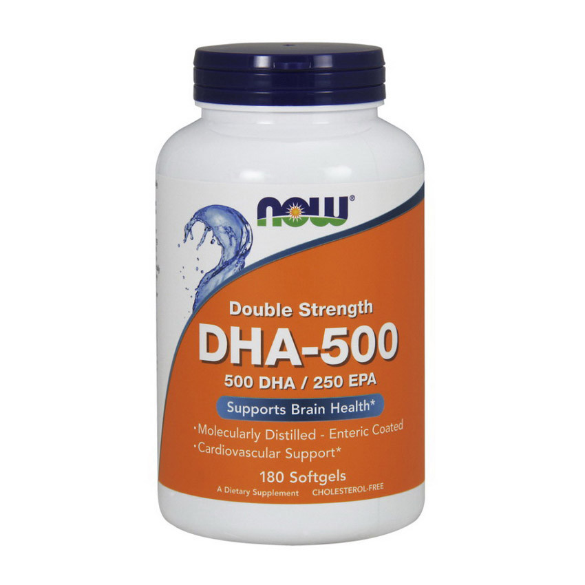 NOW DHA-500/250 EPA (180 softgels) - фото 1 - id-p1884476949