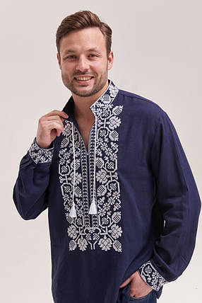 Чоловіча вишиванка "Всеволод" (темно-синій), фото 1