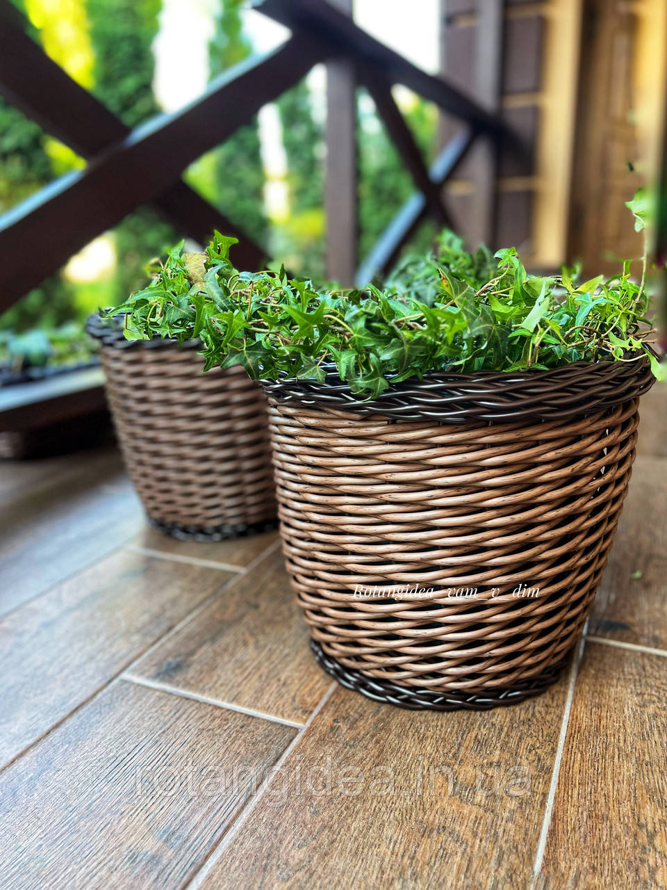 Купить Кашпо из искусственного ротанга объем 10 литров, цена 650 ...