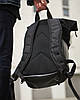 Стильний та практичний рюкзак ролтоп для ноутбука Rolltop для подорожей чорного кольору, фото 2
