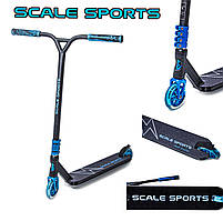 Двоколісний дитячий трюковий самокат Scale Sports Adrenaline 110mm Синій
