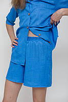 Сорочка + шорти, льон, колір джинс, розмір мл.хл.2хл.3хл
