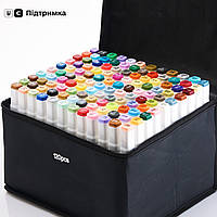 Набор разноцветных двусторонних маркеров для рисования Touch Smooth для скетчинга на спиртовой основе 120 штук