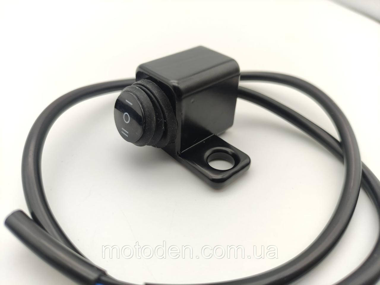 Перемикач під дзеркало (вариант2) ВКЛ.1/ВКЛ.2/ВИКЛ. водонепроникний, алюмінієвий сплав, фото 1