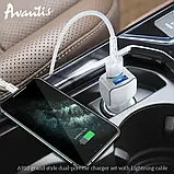 Автомобільний зарядний пристрій Avantis A910 Grand style (2USB/2.4A)- білий, фото 3