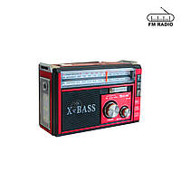 Радиоприемник ФМ Golon RX-381 Красный, радиоприемник на батарейках с флешкой, мини радио с фонариком (NS)