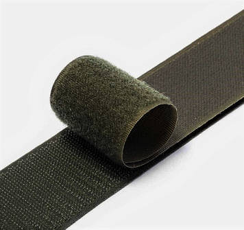 Липучка контактна 50 мм колір хакі стрічка-гачки та стрічка-петлі комплект з відповідною частиною loop/hook