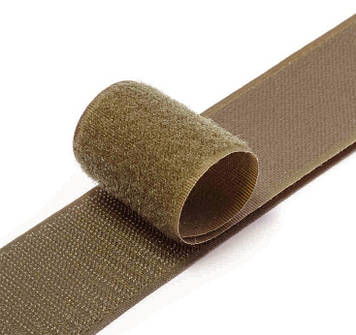 Липучка контактна 50 мм колір койот стрічка-гачки та стрічка-петлі комплект з відповідною частиною loop/hook