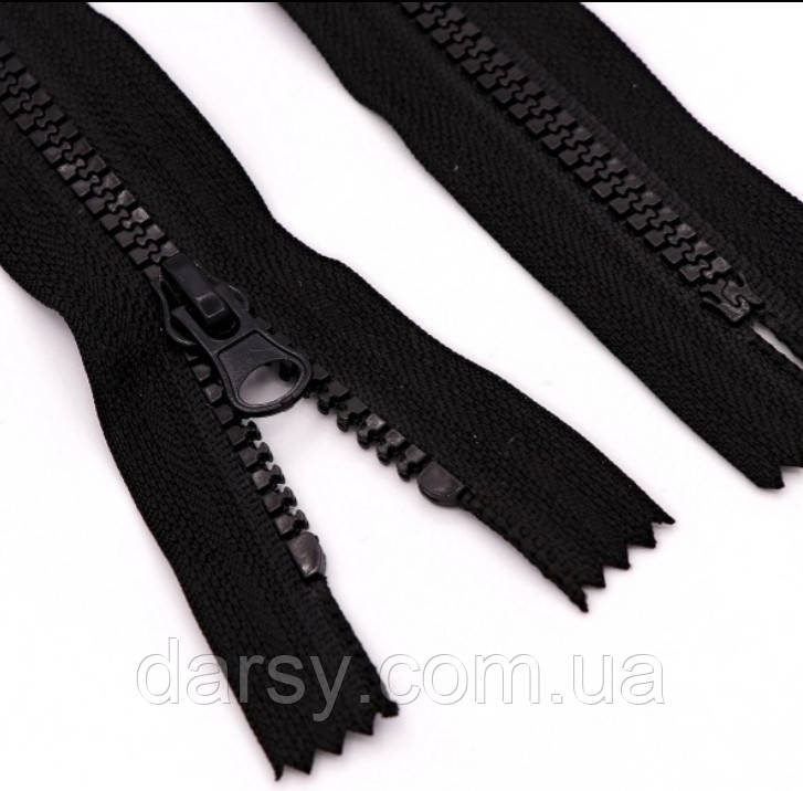 Блискавка тракторна нероз'ємна Т5 18 см нейлон колір Чорний, фото 1