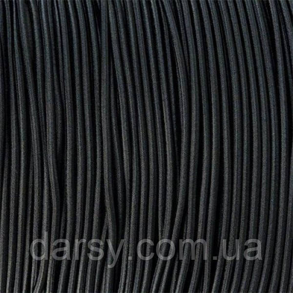 Еластичний шнур Shock Cord шнур-гумка капелюшний 3 мм поліпропілен Чорний, фото 1