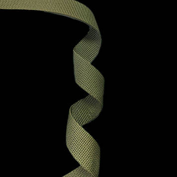 Стрічка ремінна поліпропіленова (стропа) хакі щільна люкс 25 мм