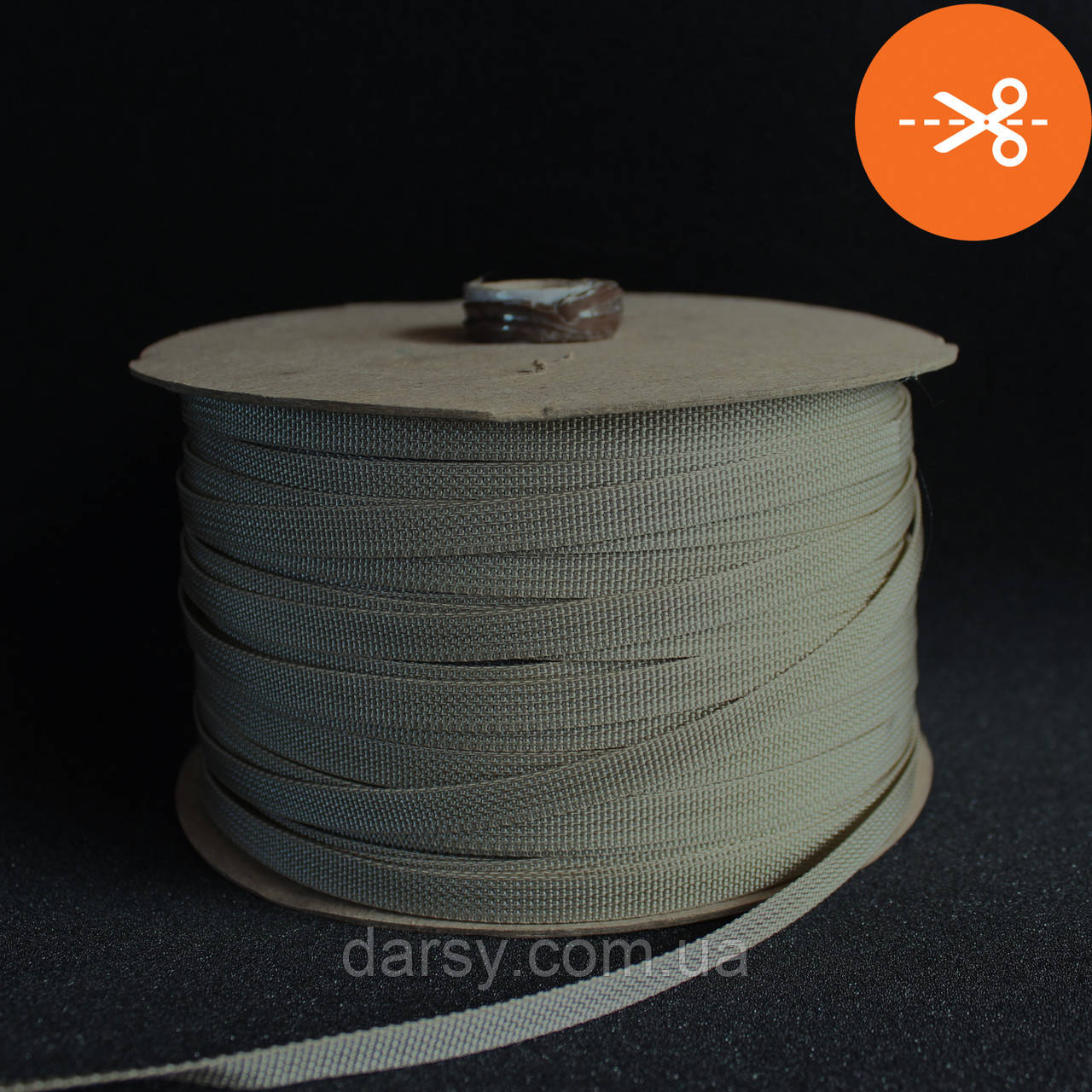 Стрічка ремінна поліамідна (стропа) 10 мм беж, фото 1