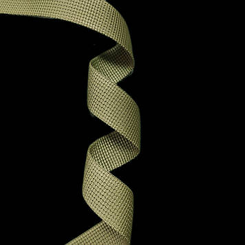 Стрічка ремінна поліпропіленова (стропа) світлий хакі щільна люкс 25 мм