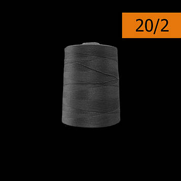 Нитка 100% поліестер, колір чорний, 5000 ярдів