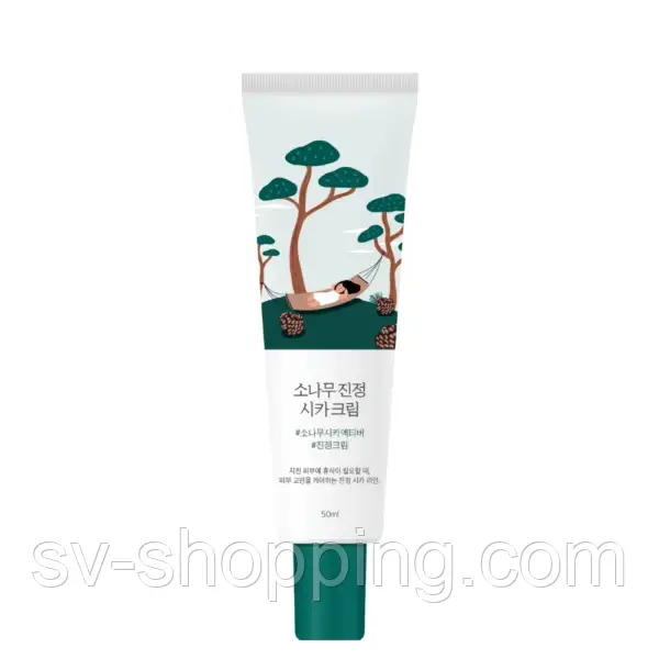 Заспокійливий крем із екстрактом голок сосни Round Lab Pine Calming Cica Cream, 50 мл