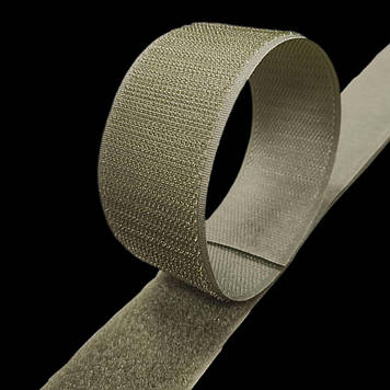 Липучка контактна  40 мм колір світлий хакі (514) стрічка-гачки та стрічка-петлі комплект із відповідною частиною loop/hook