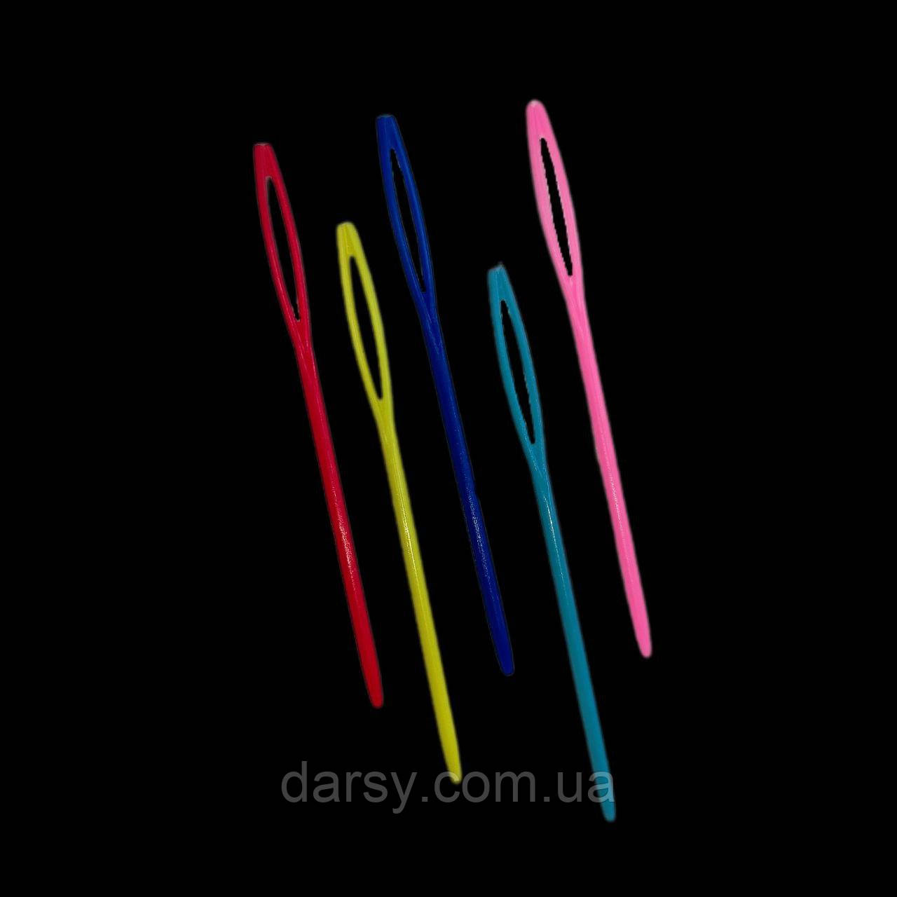 Голка пластикова для зшивання в’язаних виробів 7 см, фото 1